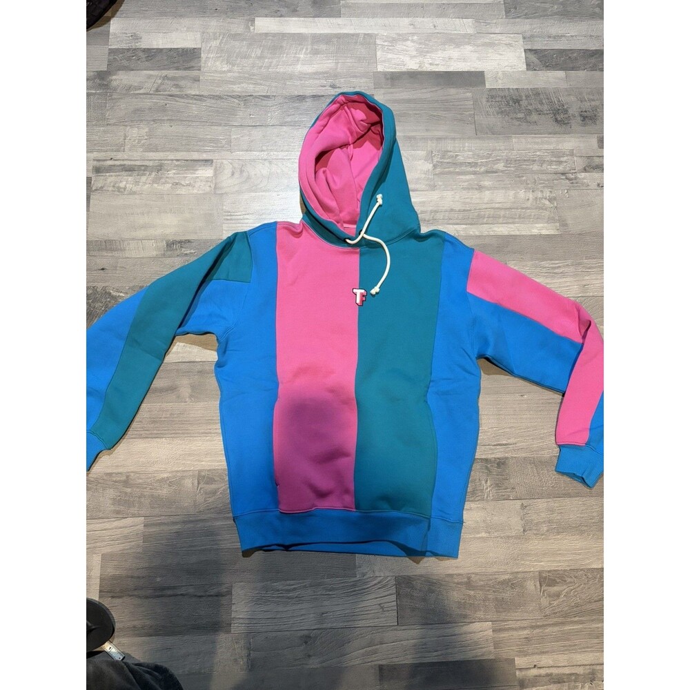 Teddy Fresh Love Colorblock Pink And Blue Hoodie Limited Edition S Old School